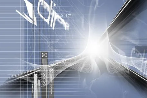 Digital 3d background Stock Illustration