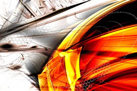 Digital 3d background Stock Illustration