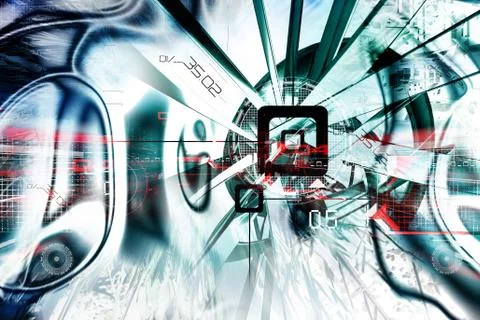 Digital 3d background Illustrazione stock