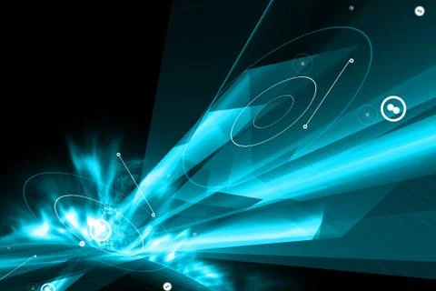 Digital 3d background Stock Illustration