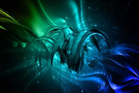 Digital 3d background Stock Illustration