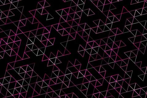 Digital 3d geometric grid with glowing lines in dark background Stock Illustration