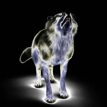 Digital 3D Illustration of a Wolf Digital 3D Illustration of a Wolf Copyri... 스톡 사진