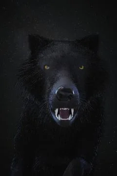 Digital 3D Illustration of a Wolf Digital 3D Illustration of a Wolf Copyri... 스톡 사진