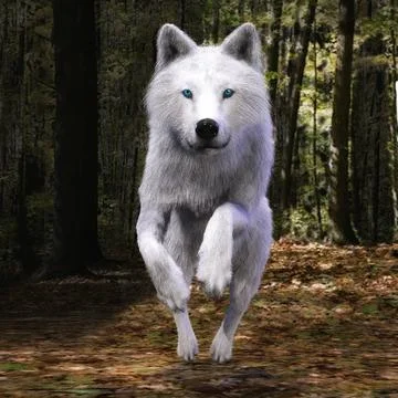 Digital 3D Illustration of a Wolf Digital 3D Illustration of a Wolf Copyri... 스톡 사진