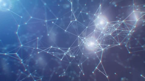 Digital, 3d rendered abstract plexus background. Connection and web concept. Stock Footage 102321726
