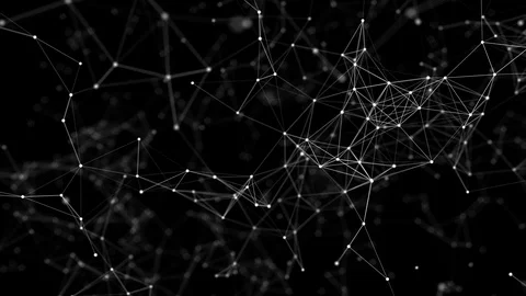 Digital, 3d rendered abstract plexus background. Connection and web concept. Stock Footage 102324172