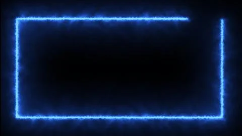 Digital 3d rendering abstract retro-style blue colored neon sign on a brick w 库存插图