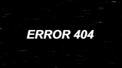 Digital 404 error not found screen with a glitch effect Stock Footage 331025135