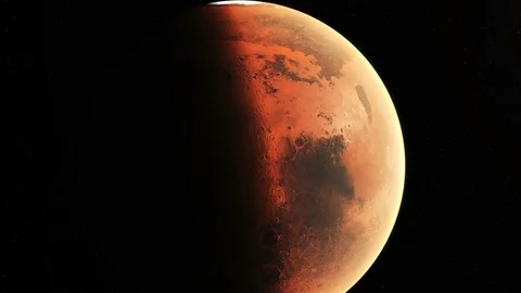 Digital 4K 3D rendering of Mars Stock Footage