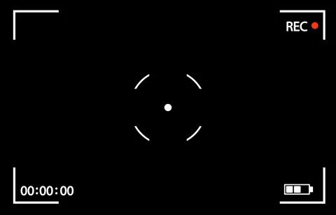 Digital 4K camera video view finder. Camera rec interface viewfinder with Stock Illustration