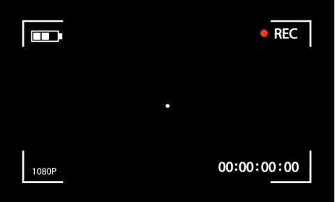 Digital 4K camera video viewfinder.Camera rec interface viewfinder with digital Stock Illustration
