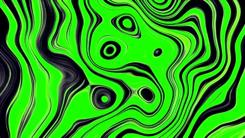 Digital abstract animation with moving round shapes on a black background Stock Footage 197171826