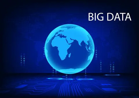 Digital abstract background BIG DATA Hitech Technology circuit digital Illustrazione stock