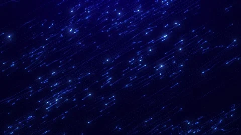 Digital abstract background of blue glowing particles. Seamless loop Stock Footage 249742856