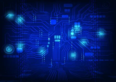 Digital abstract background circle Hitech Technology style glow network イラスト素材