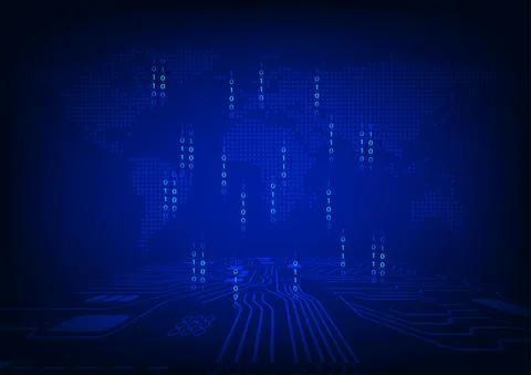 Digital abstract background circle Hitech Technology style glow network Illustrazione stock