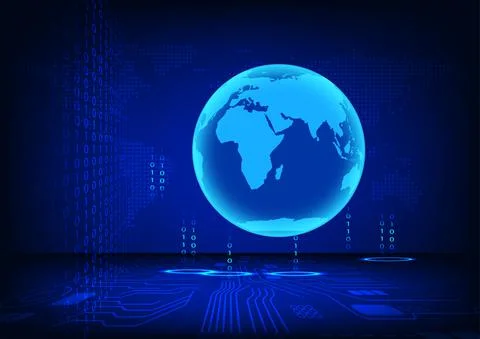 Digital abstract background circle Hitech Technology style glow network Illustrazione stock