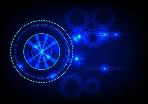 Digital abstract background circle style glow hitech technology network Stock Illustration