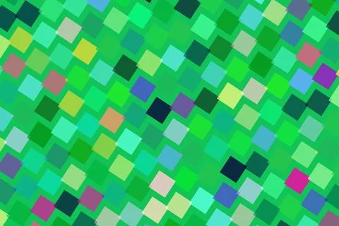 Digital abstract background with colorful squares and green tones Stock Illustration