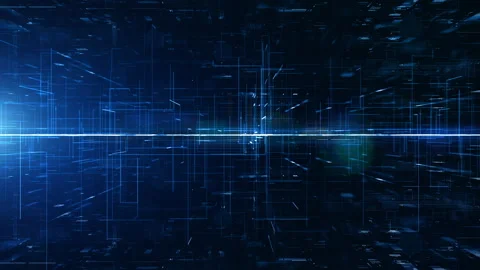 Digital Abstract Background, Digital Cyberspace with Particles and Digital Stock Footage 150409326