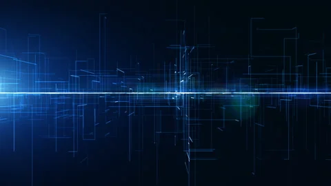 Digital Abstract Background, Digital Cyberspace and Technology Network Stock Footage 150409338