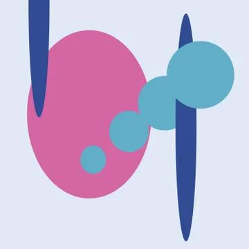 Digital abstract background expressive shape ornaments graphical design Stock Illustration