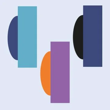 Digital abstract background expressive shape ornaments graphical design Stock Illustration