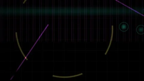 Digital Abstract Background with Glitchy Particle Effects and Moving Lines. Stock Footage 334519384
