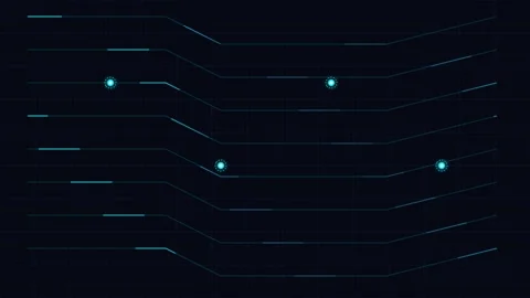 Digital abstract background with glowing blue nodes and network connection .. Stock Footage 339618540