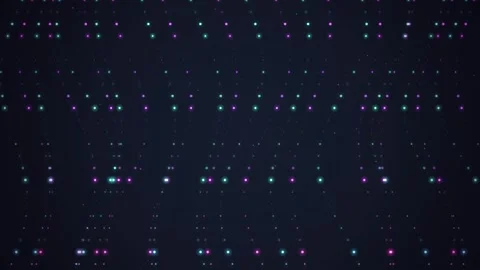 Digital Abstract Background: Glowing Particles Grid, Data Flow, Network Con.. Stock Footage 348073352