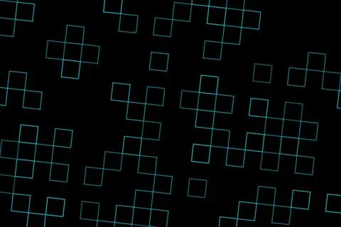 Digital abstract background with glowing square lines Stock Illustration