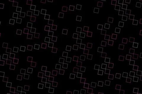 Digital abstract background with glowing squares and lines Stock Illustration