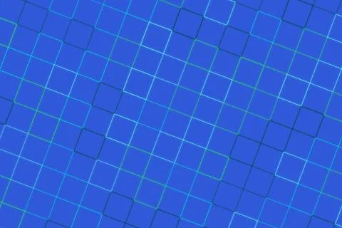 Digital abstract background with squares and lines in blue Stock Illustration
