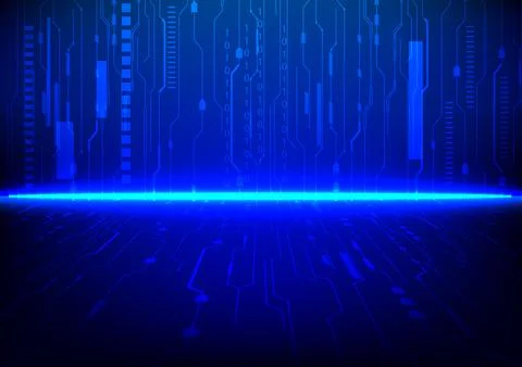 Digital abstract background style circuit boardHitech Technology Illustrazione stock