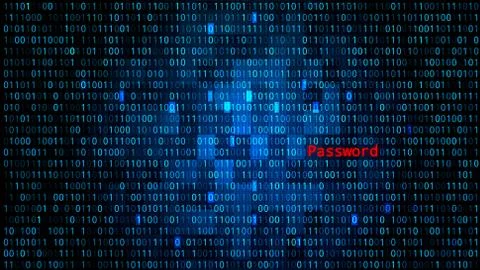 Digital Abstract BG with Binary Code and Password Illustrazione stock