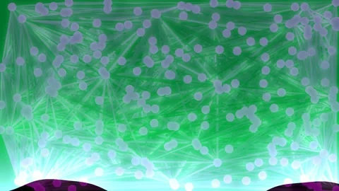 Digital abstract bioluminescent node network technology background loop Stock Footage 333436136