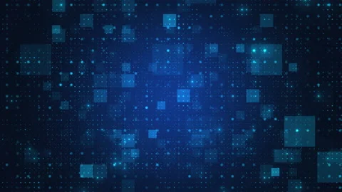 Digital abstract blue light background computer video Vidéo 207205525