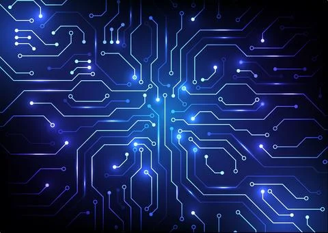 Digital Abstract Circuit Background, Design for futuristic circuits, data f.. Stock Illustration