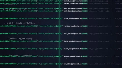 Digital Abstract Code Background - Futuristic Technology and Data Flow Stock Footage 348420926