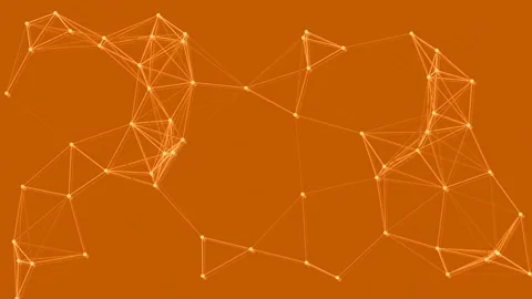 Digital abstract connection network nodes tracing paths on vibrant purple b.. Stock Footage 339782423