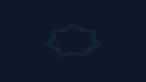 Digital abstract connection point energy burst geometry pattern dark backgrou Stock Footage 342523771