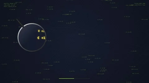 Digital Abstract Data Analysis with Magnifying Glass and Network Lines Stock Footage 348572008