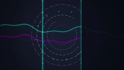 Digital Abstract Data Flow: Futuristic Lines and Graphs on Dark Background Stock Footage 348072989