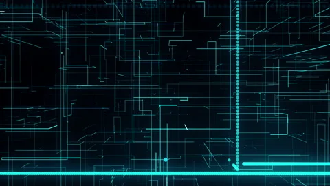 Digital abstract data maze Stock Footage 167396748