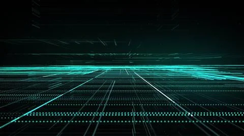 Digital abstract data maze Geometric mesh from 3d render of web textures i... Stock Photos