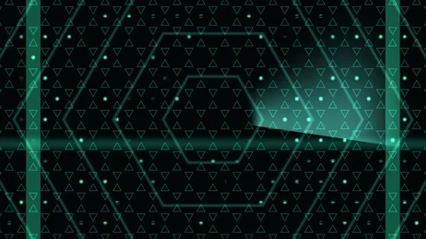 Digital abstract design with geometric patterns and bright Stock Footage 340237331