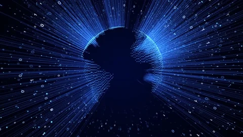 Digital abstract earth planet cyberspace Stock Footage 130883732