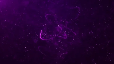 Digital Abstract Flow Light Line And Dots Glittering Particles Background Stock Footage 262272429