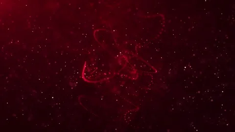 Digital Abstract Flow Light Line And Dots Glittering Particles Background Stock Footage 262272430